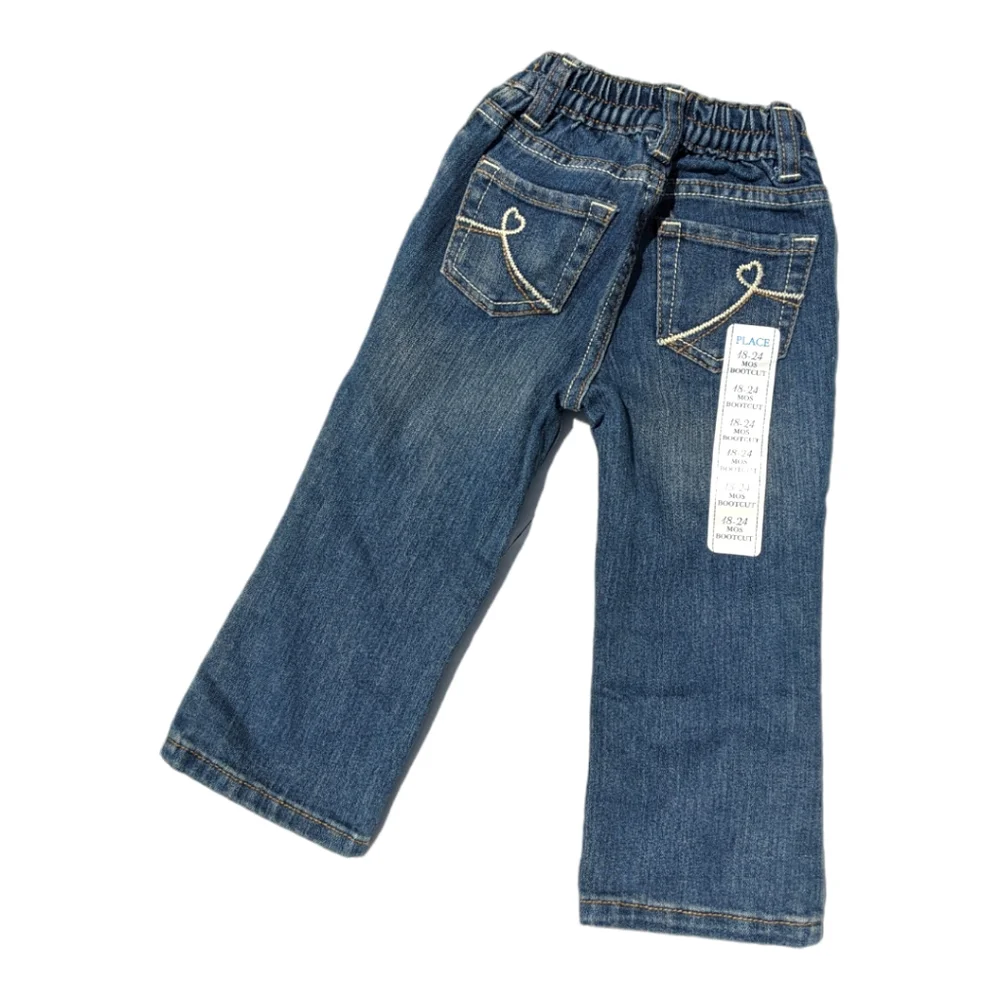 The Children's Place 18-24m Girls Heart Pocket Jeans - Picture 2 of 5